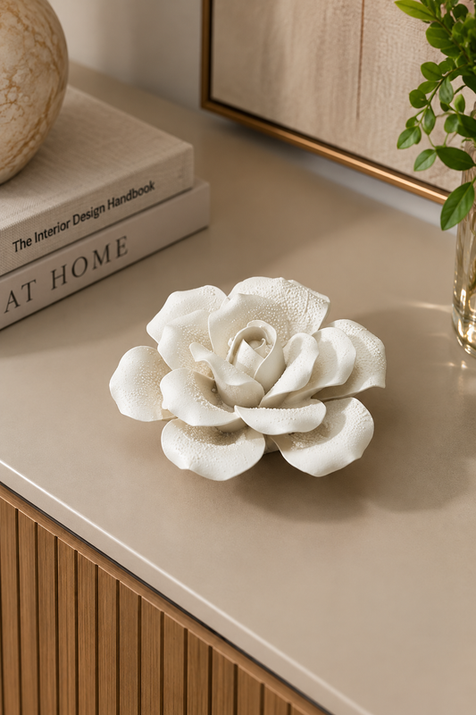 ESCULTURA FLOR CASTELLE BRANCA - 13x5,5