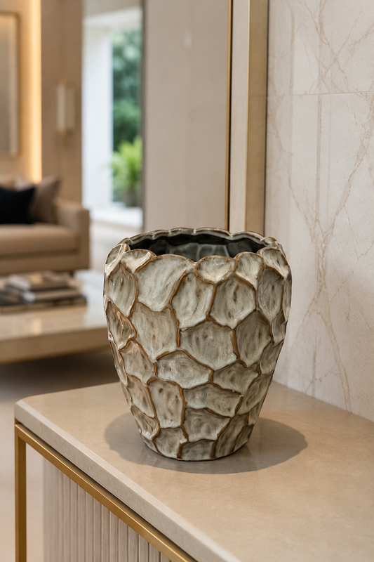 VASO MONOLITO EM CERÂMICA - 23,5x22
