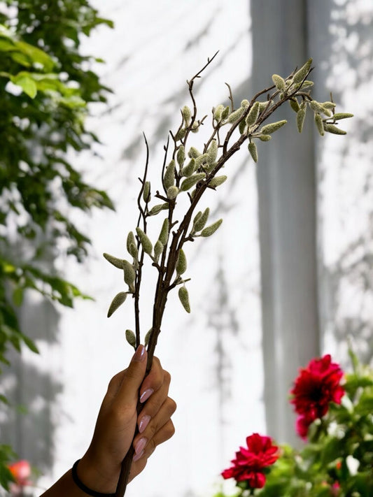 GALHO MAGNOLIA COM FLOCKED (VERDE) - 96cm