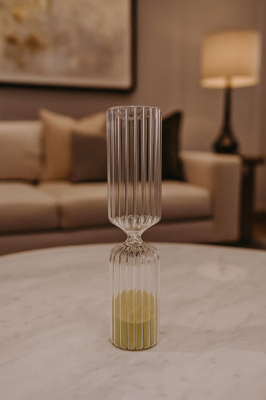 AMPULHETA DECORATIVA DE VIDRO - 26x6