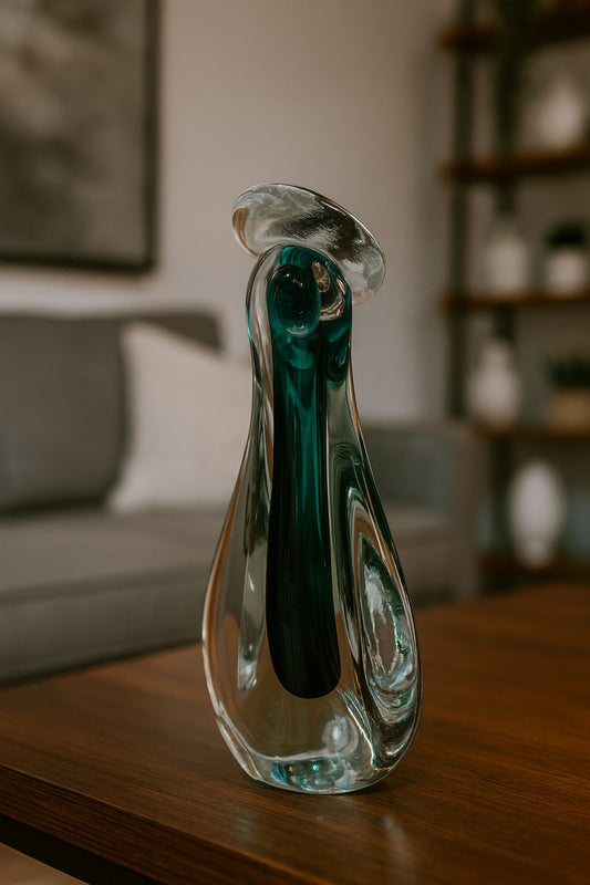 NOSSA SENHORA EM MURANO VERDE - 25x11