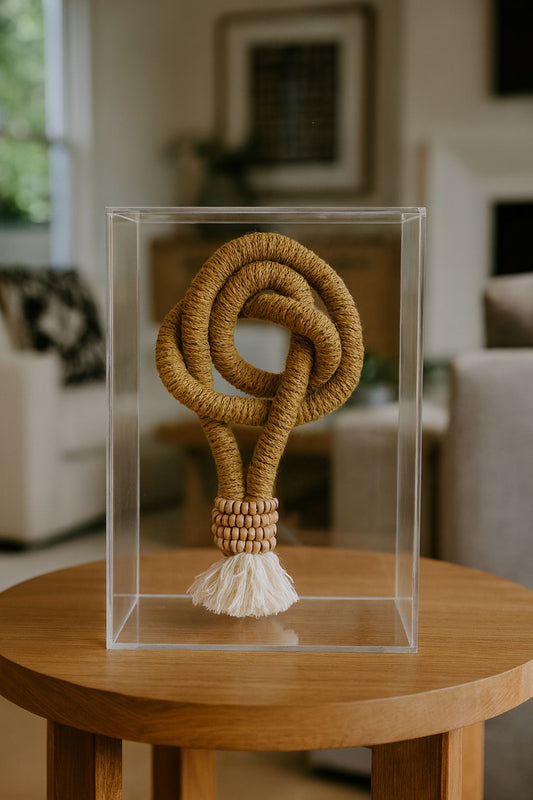 ESCULTURA TRAMA EM ACRÍLICO - 22x15