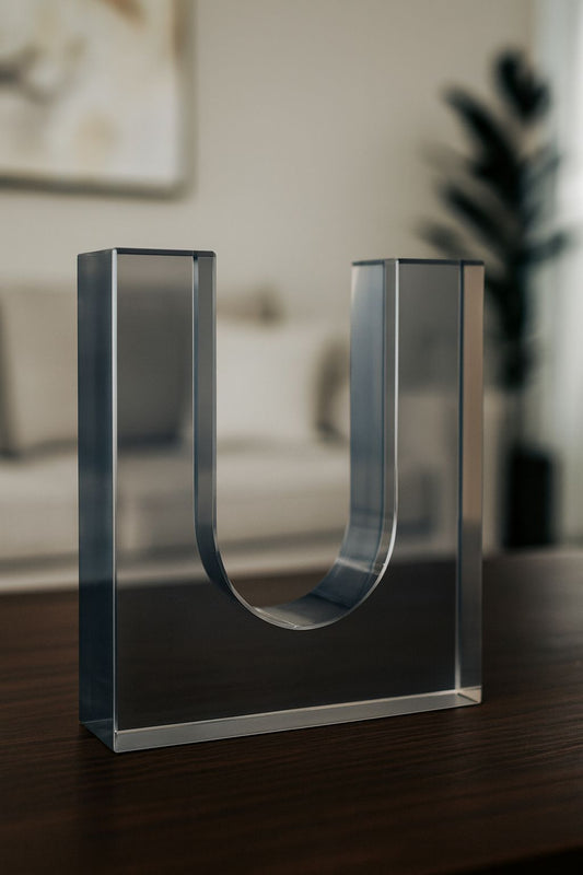 ESCULTURA ARCUS EM CRISTAL - 18x15