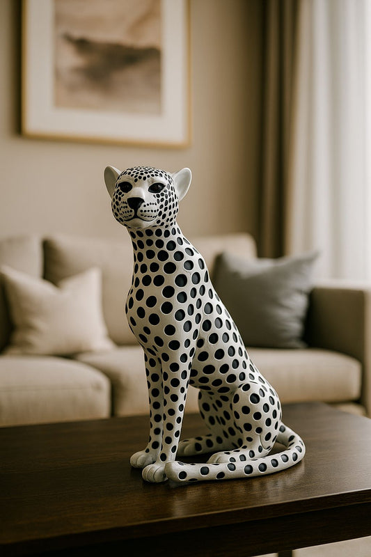ESCULTURA LEOPARDO - 26,5x17