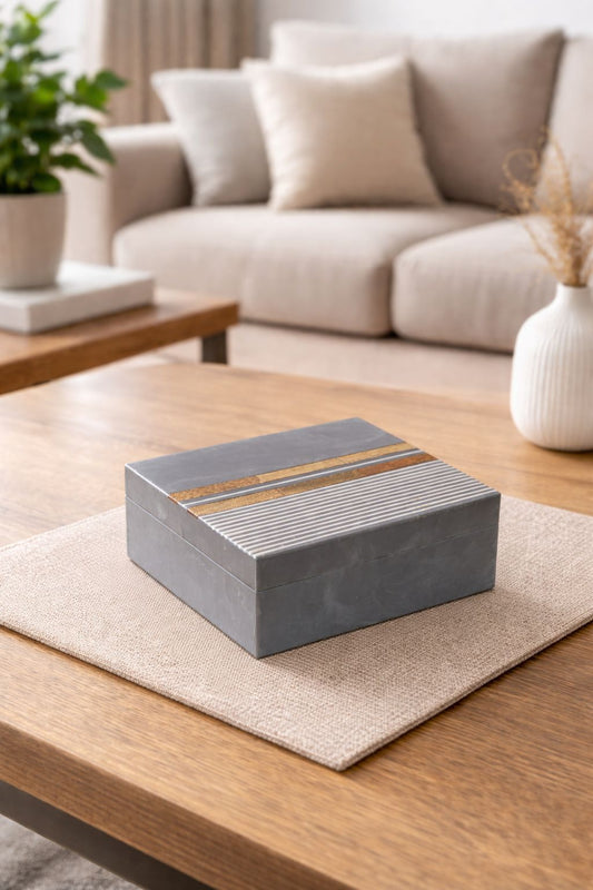 CAIXA DECORATIVA ARDESIA - 15x6,5