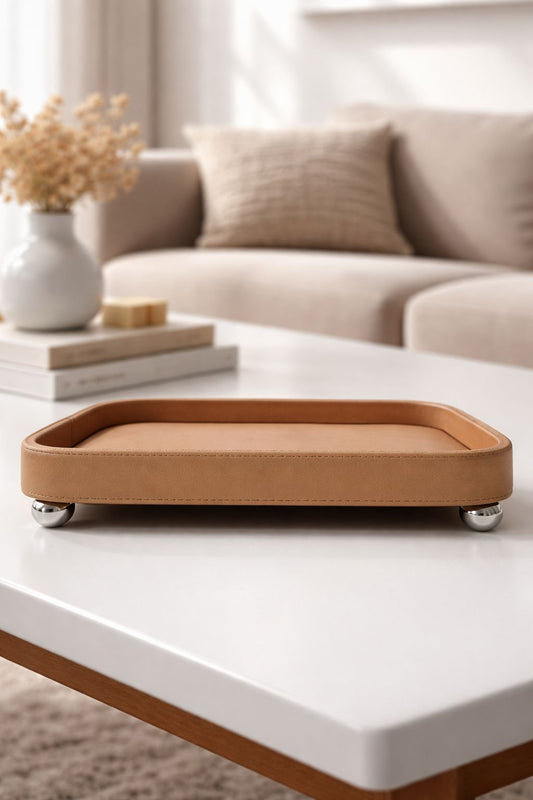 BANDEJA EM COURO MOUSSE - 36x26