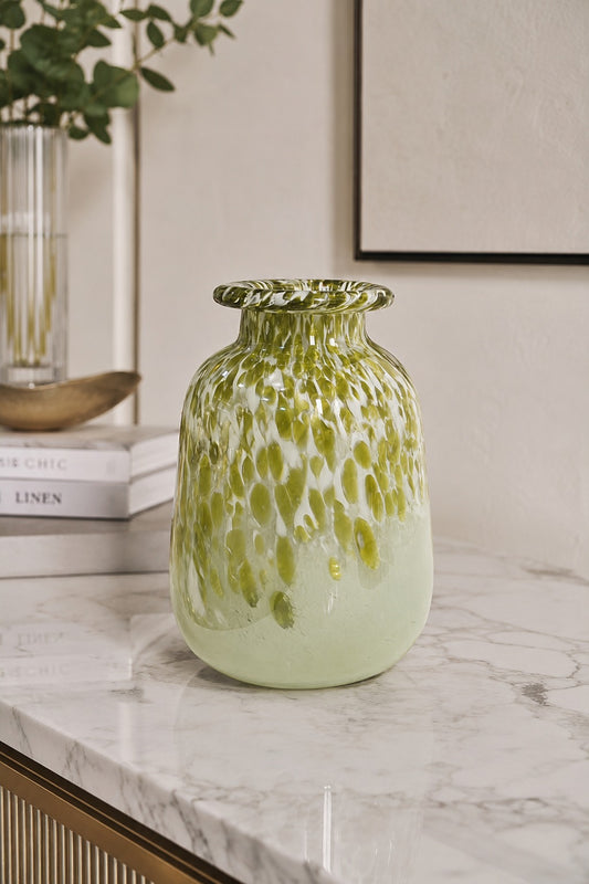 VASO EM VIDRO OLIVA - 30x14