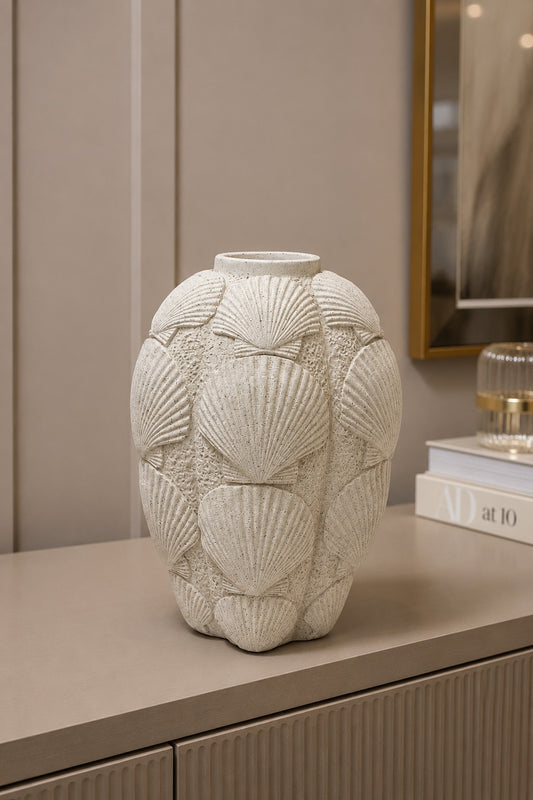 VASO EM PÓ DE PEDRA SHELL - 22x15