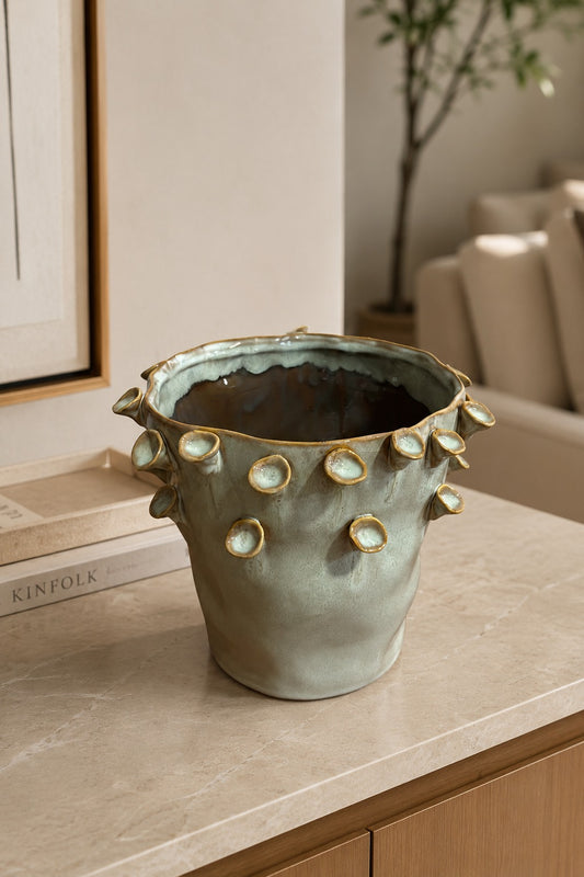 VASO EM CERÂMICA BRUMA - 20x18