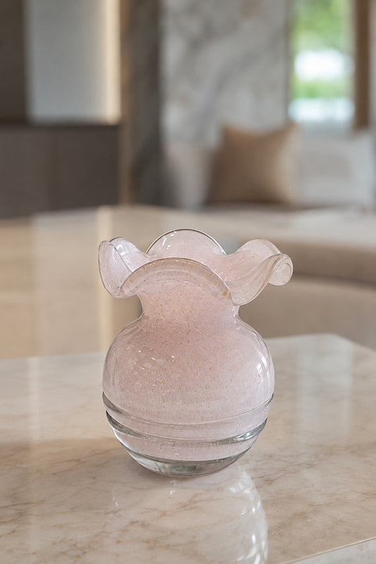 VASO EM MURANO BELLEZZA ROSÉ - 16x14