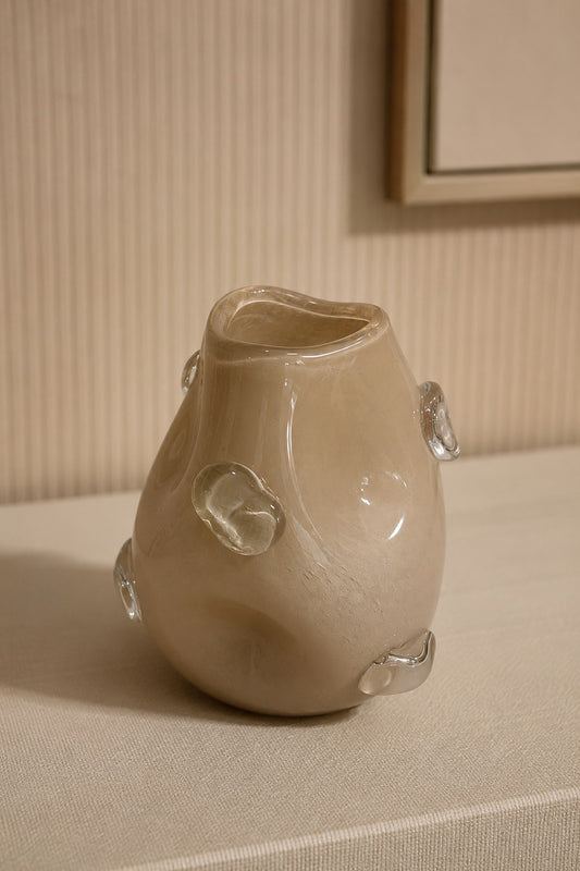 VASO EM VIDRO NÉVOA - 26x20