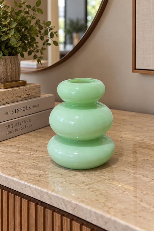 VASO DECORATIVO TRÍADE VERDE - 20x16