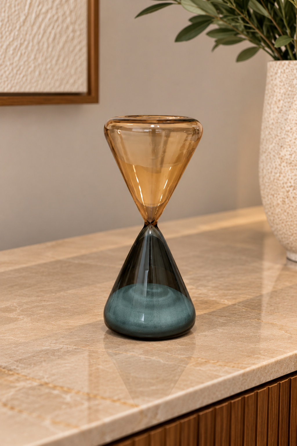 AMPULHETA TEMPUS EM VIDRO - 8x18