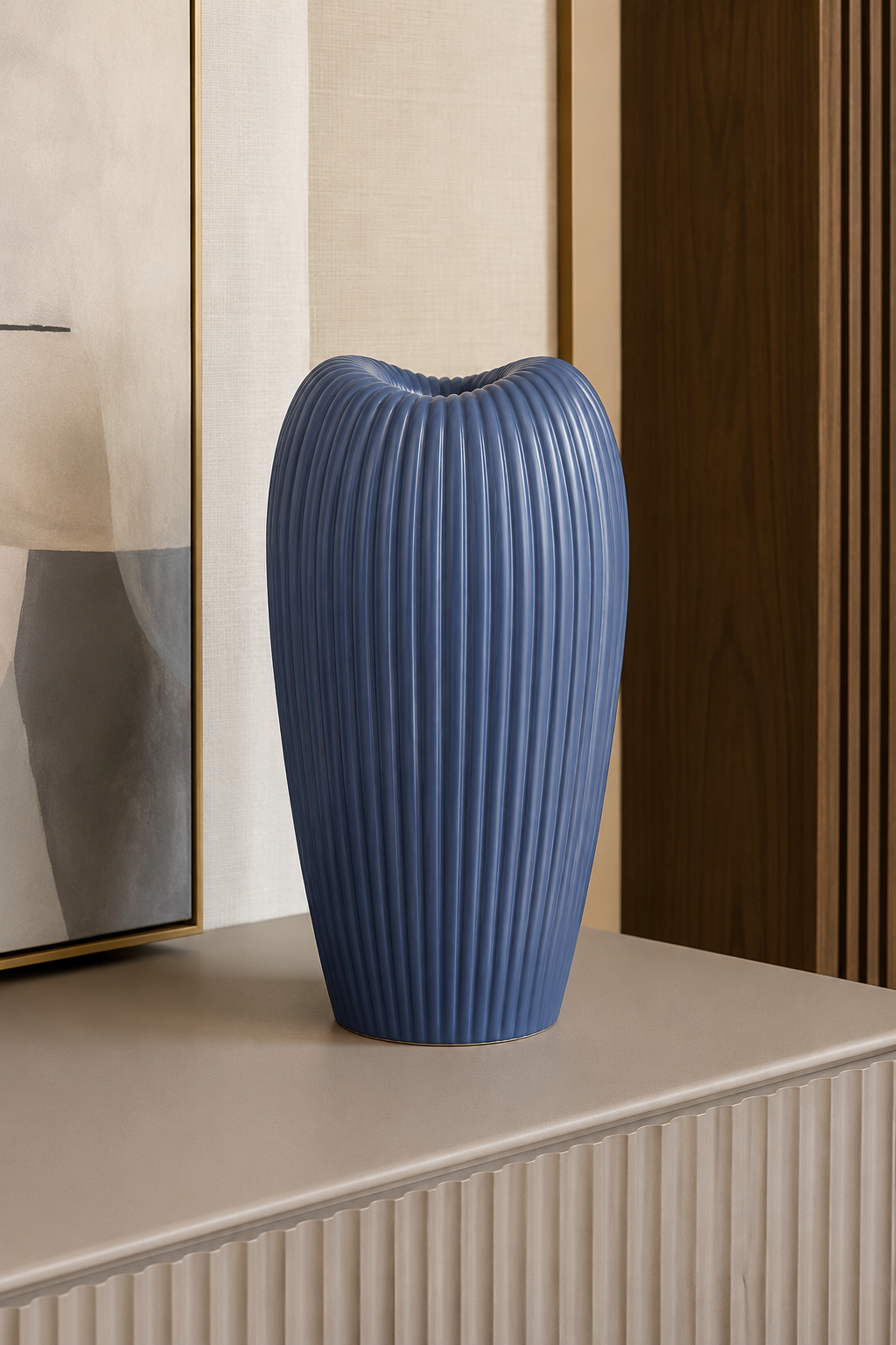 VASO RAVELLO AZUL EM CERÂMICA - 42,5x20