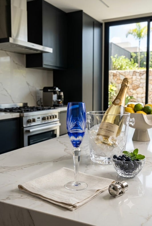 TAÇA BLU ROYAL CHAMPAGNE - 24x7