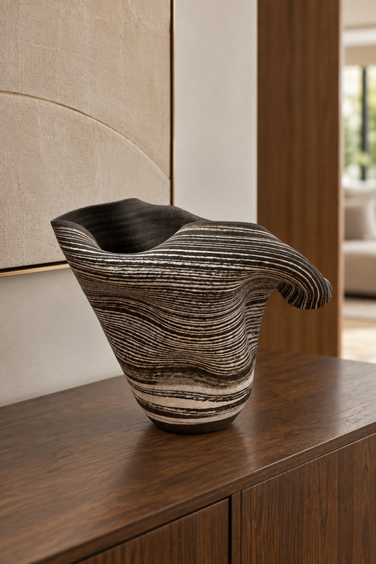 VASO SCULTO EM CERÂMICA - 36x30