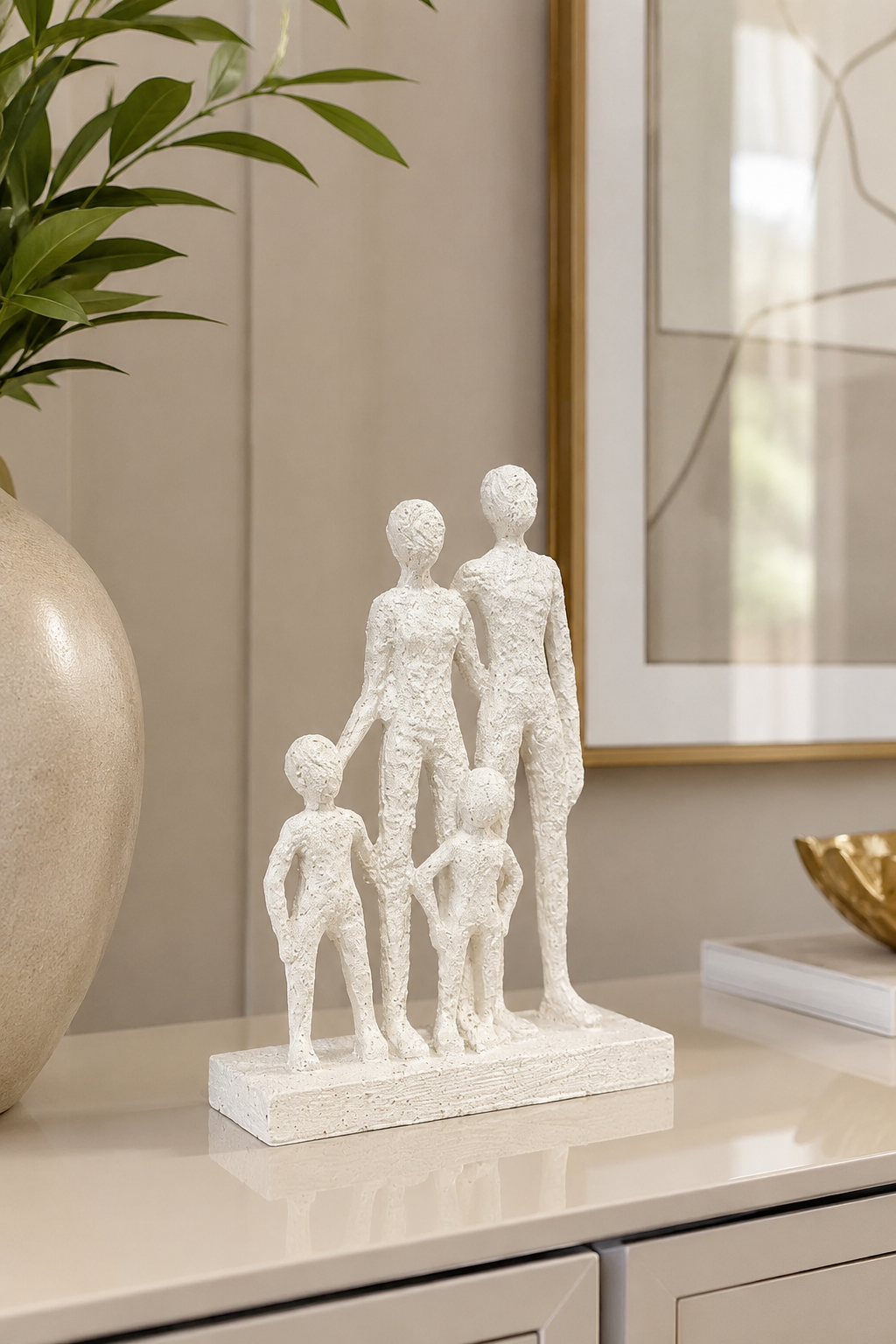 ESCULTURA EM RESINA LAÇO FAMILIAR - 21x15,5