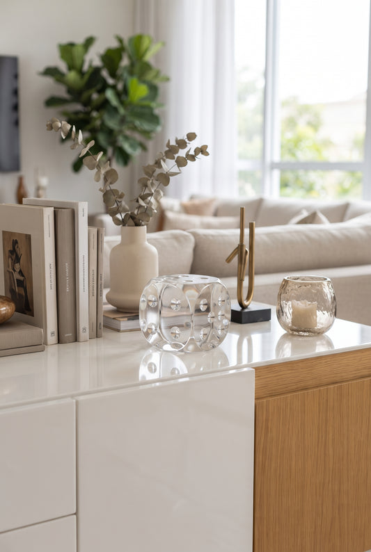 DADO DECORATIVO EM CRISTAL ROYALE - 9,5x9,5