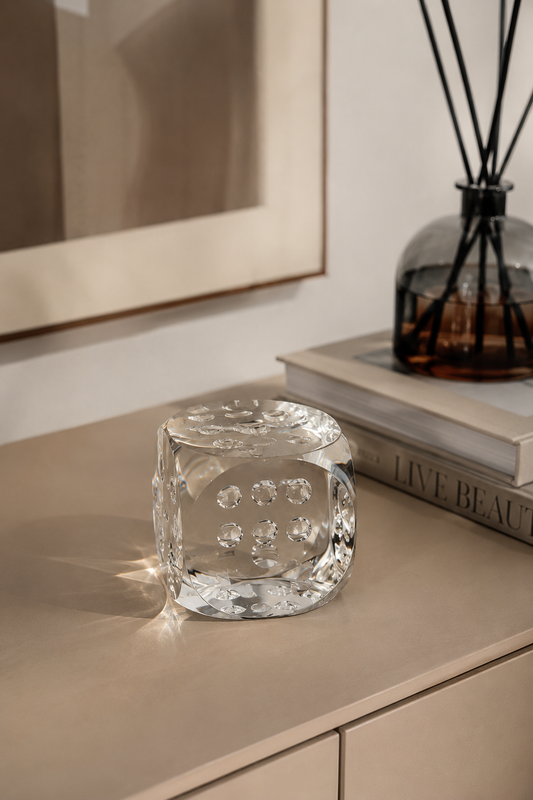 DADO DECORATIVO EM CRISTAL ROYALE - 9,5x9,5