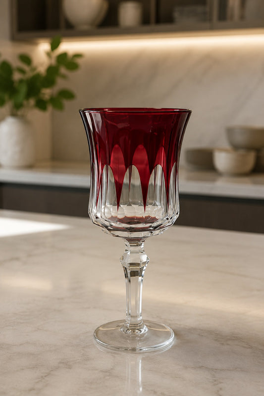 TAÇA RUBI EM CRISTAL - 19x9