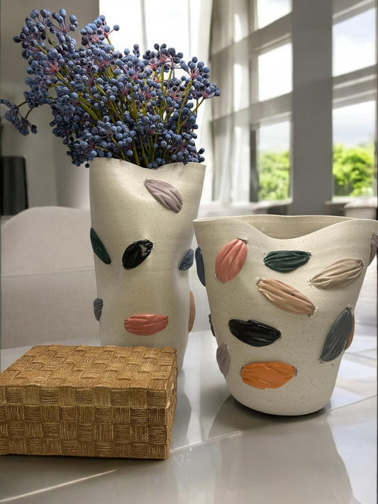 VASO PINCELADAS - 19X17X36