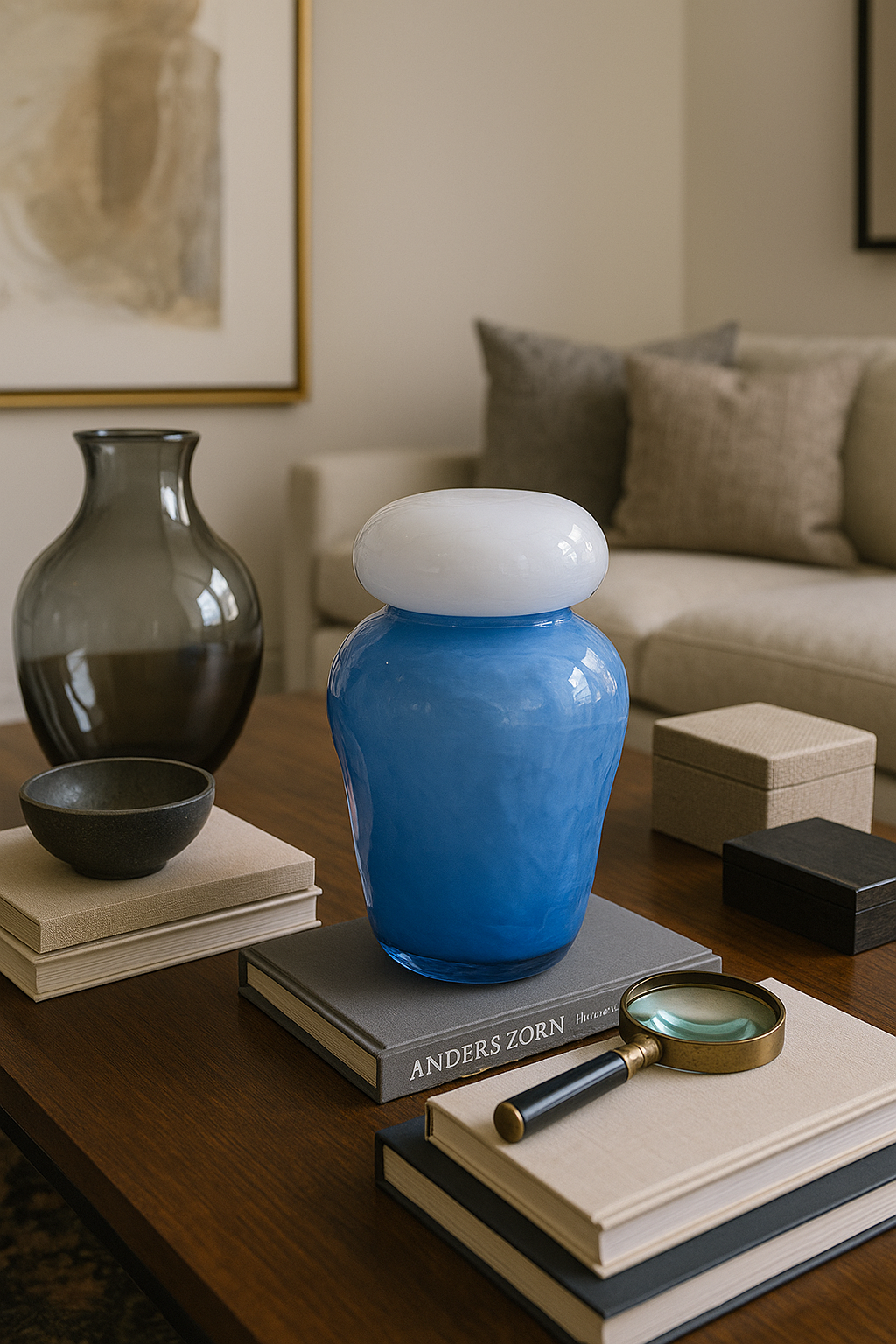 VASO BLU LUNE  22x13