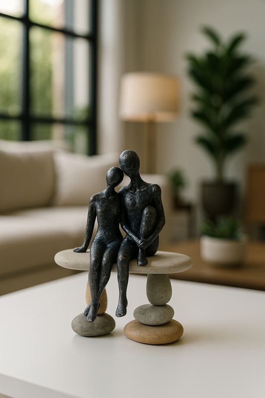 ESCULTURA AFETO EM PEDRA - 21x15