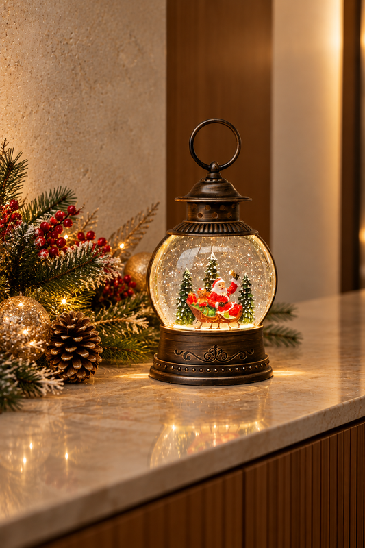 LAMPIAO NATALINO ENCANTO DE NOEL COM ILUMINACAO E MUSICA - 25x12