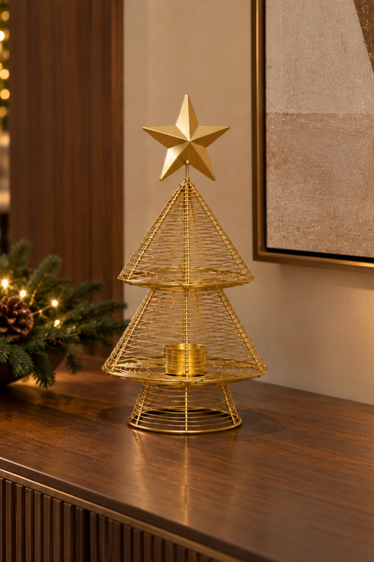 PORTA-VELA DECORATIVO NATALINO ALBERO - 31x16