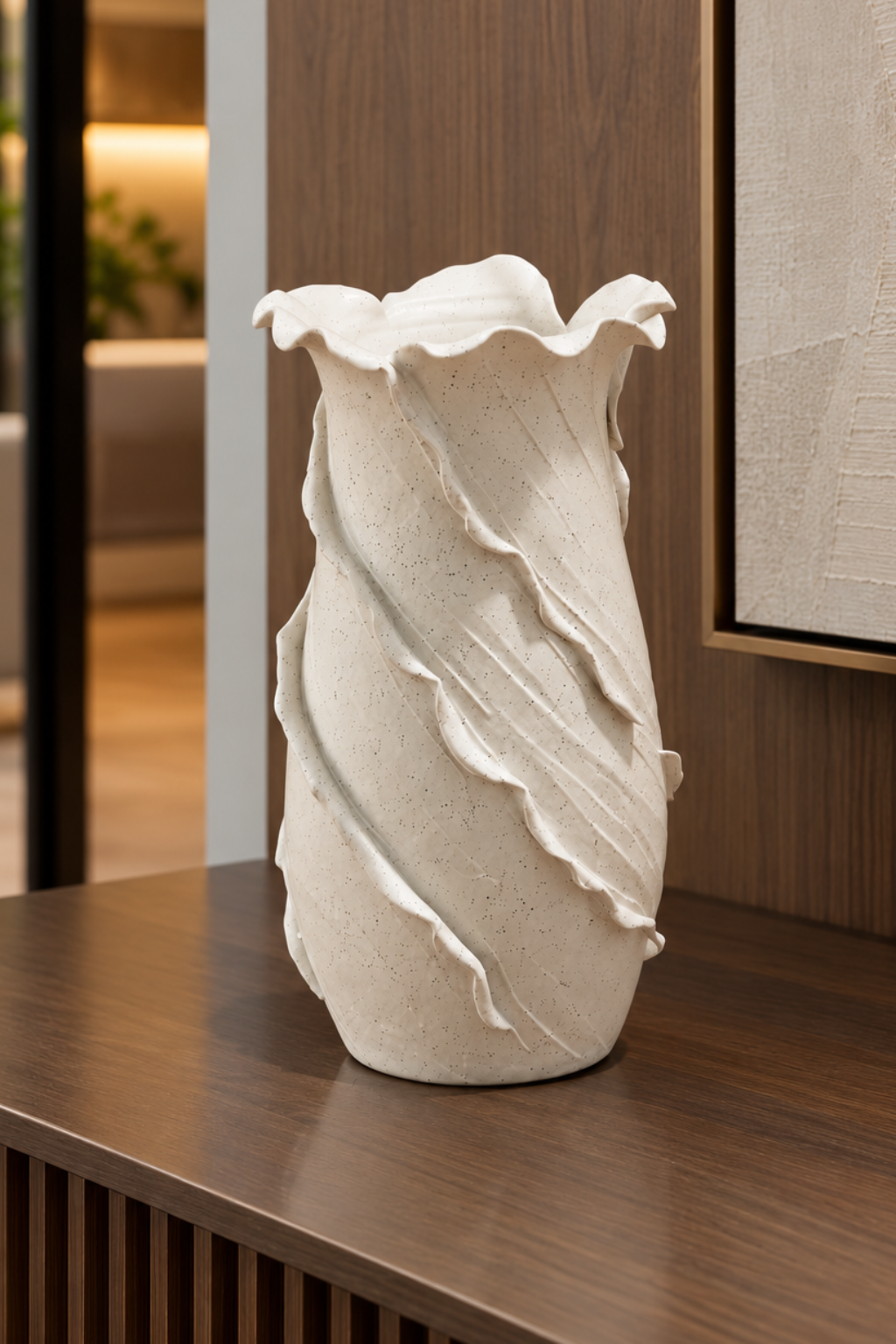 VASO EM CERAMICA FIORE DI VENTO - 32,5x15