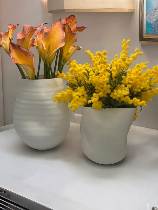 VASO ORGANICO WHITE - 21x17x22