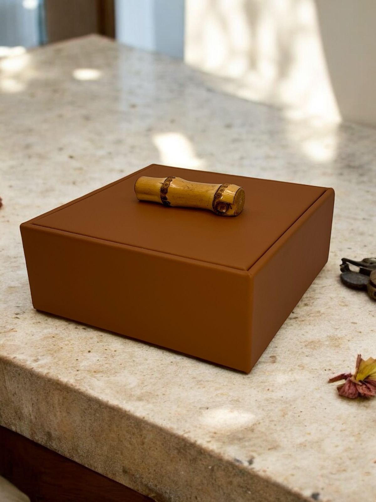 CAIXA DECORATIVA BAMBOO - 18x18x7