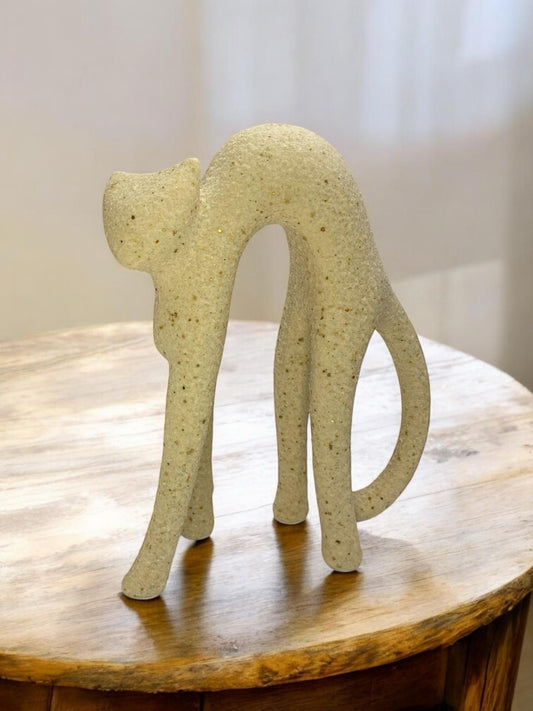 GATO DECORATIVO ESSÊNCIA SELVAGEM - RESINA - 16x5x22