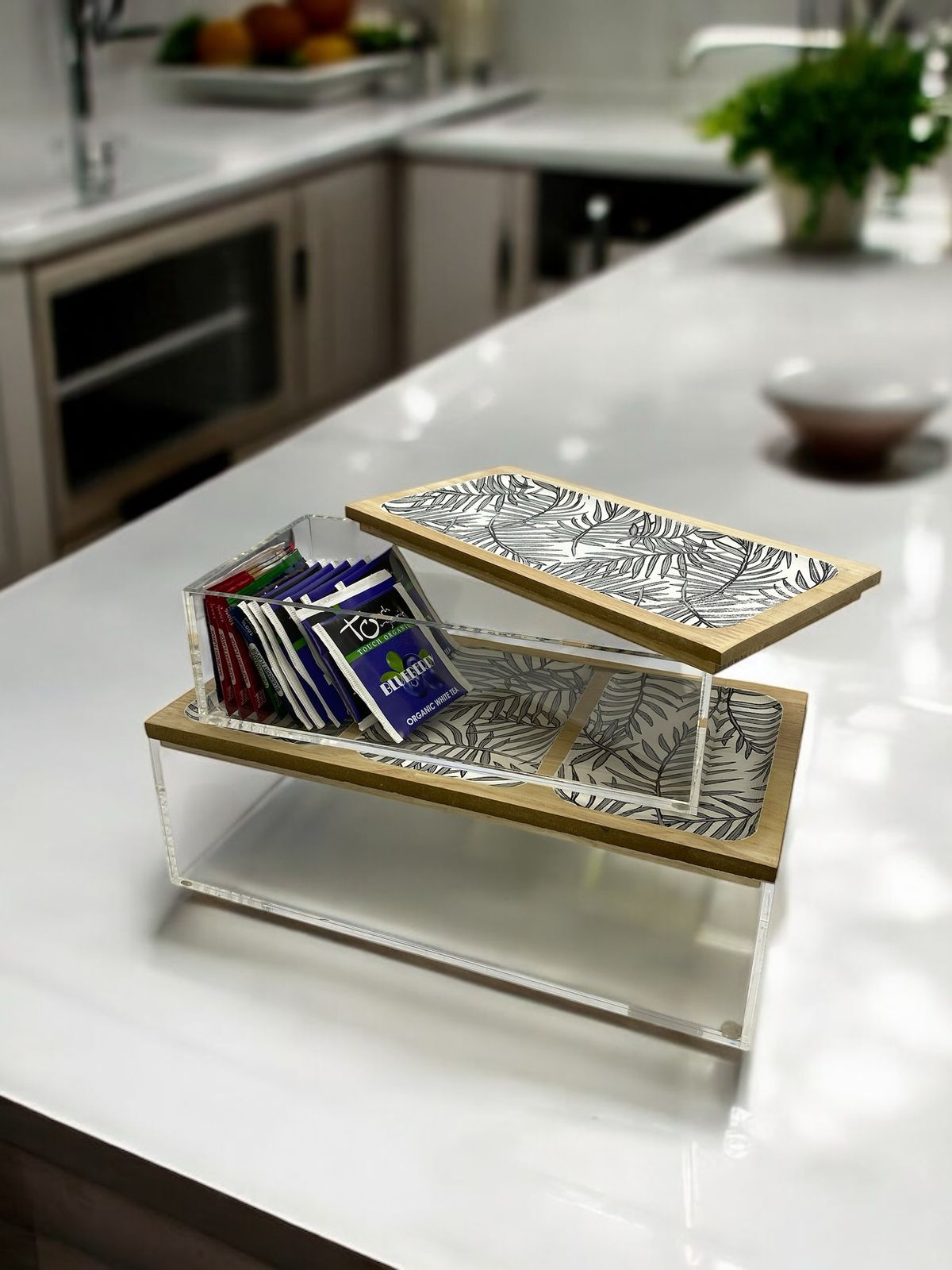 CAIXAS ORGANIZADORAS BOTÂNICA ACRÍLICO - 2 PCS - 30x15/24x12