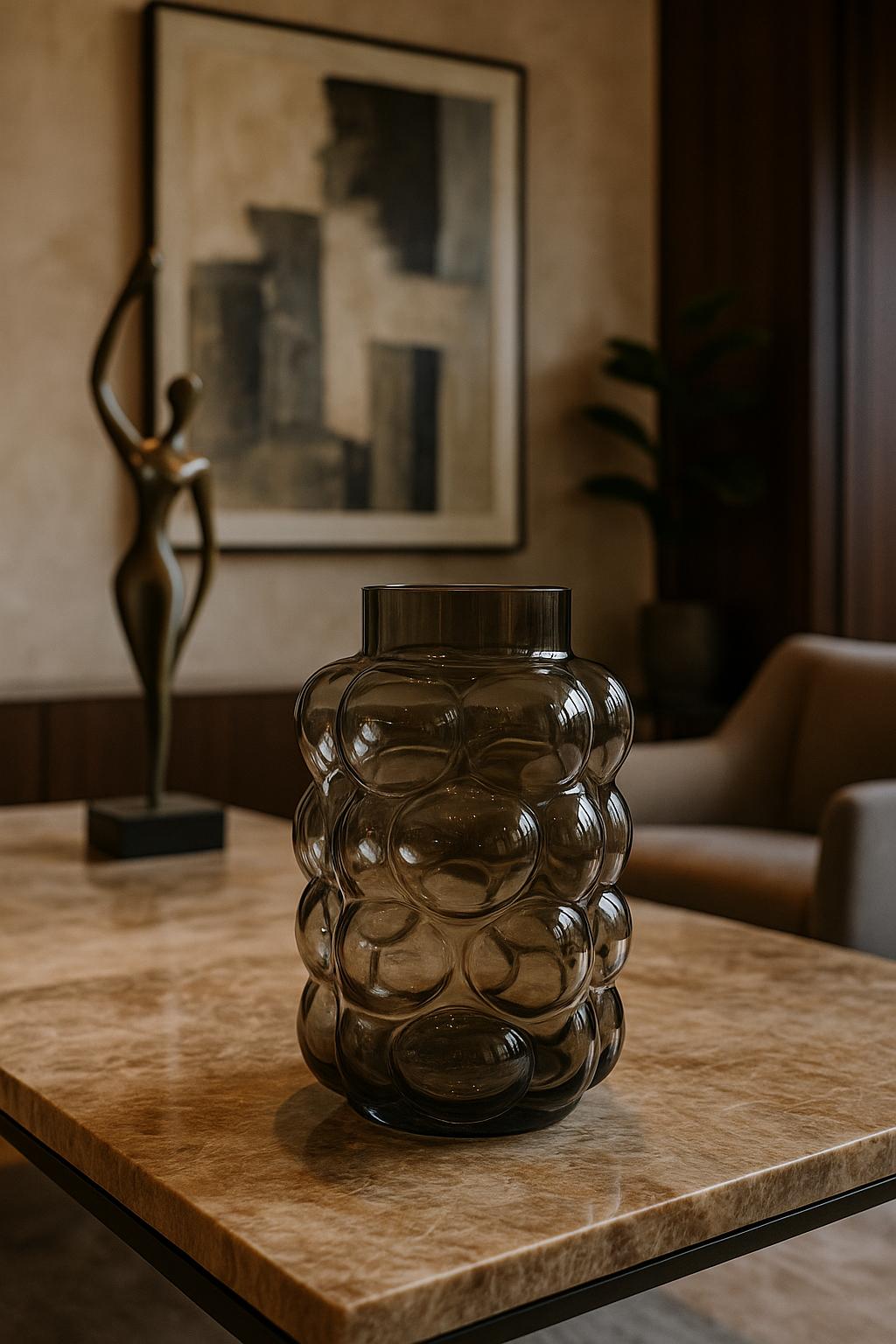 VASO BUBBLE FUMÊ - 26x18