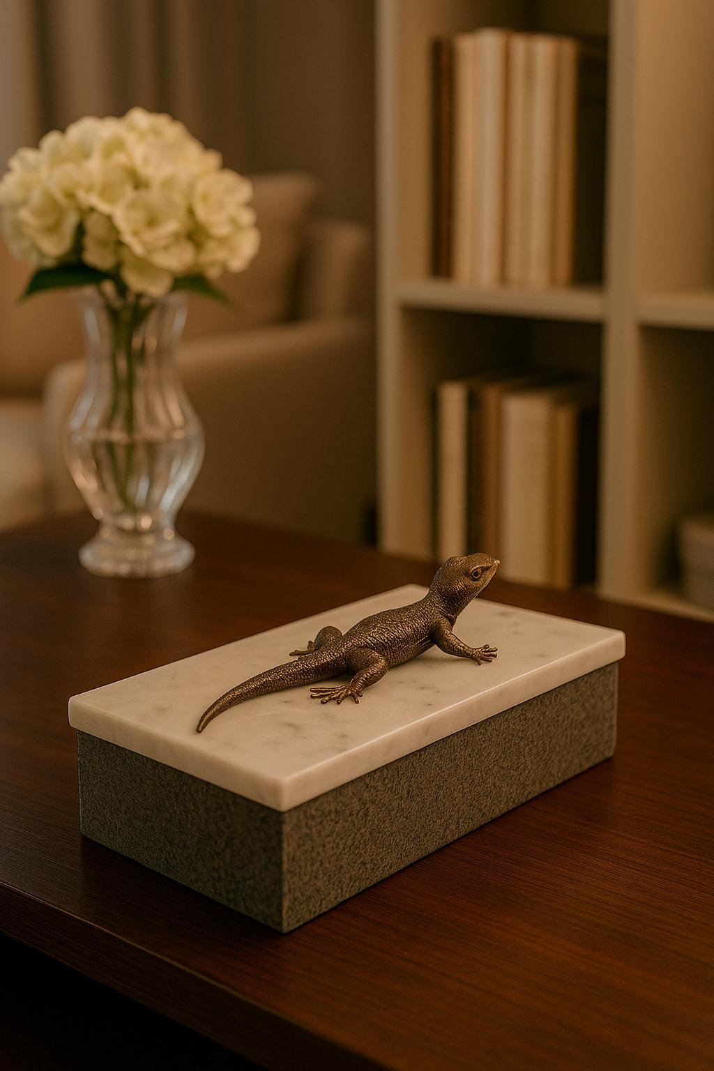 CAIXA DECORATIVA LIZARD LUX - 25x11x7