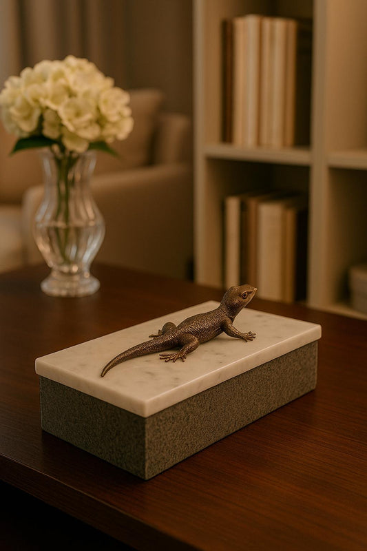 CAIXA DECORATIVA LIZARD LUX - 25x11x7