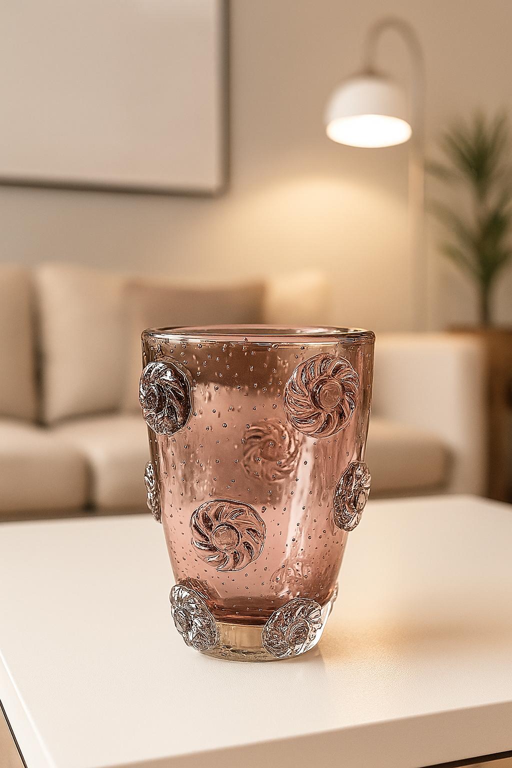 VASO MURANO LUMIÈRE ROSÉ - 28x19