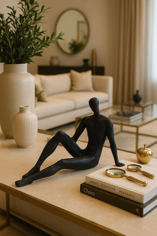 FIGURA CONTEMPLATIVA NOIR - 23,5x15