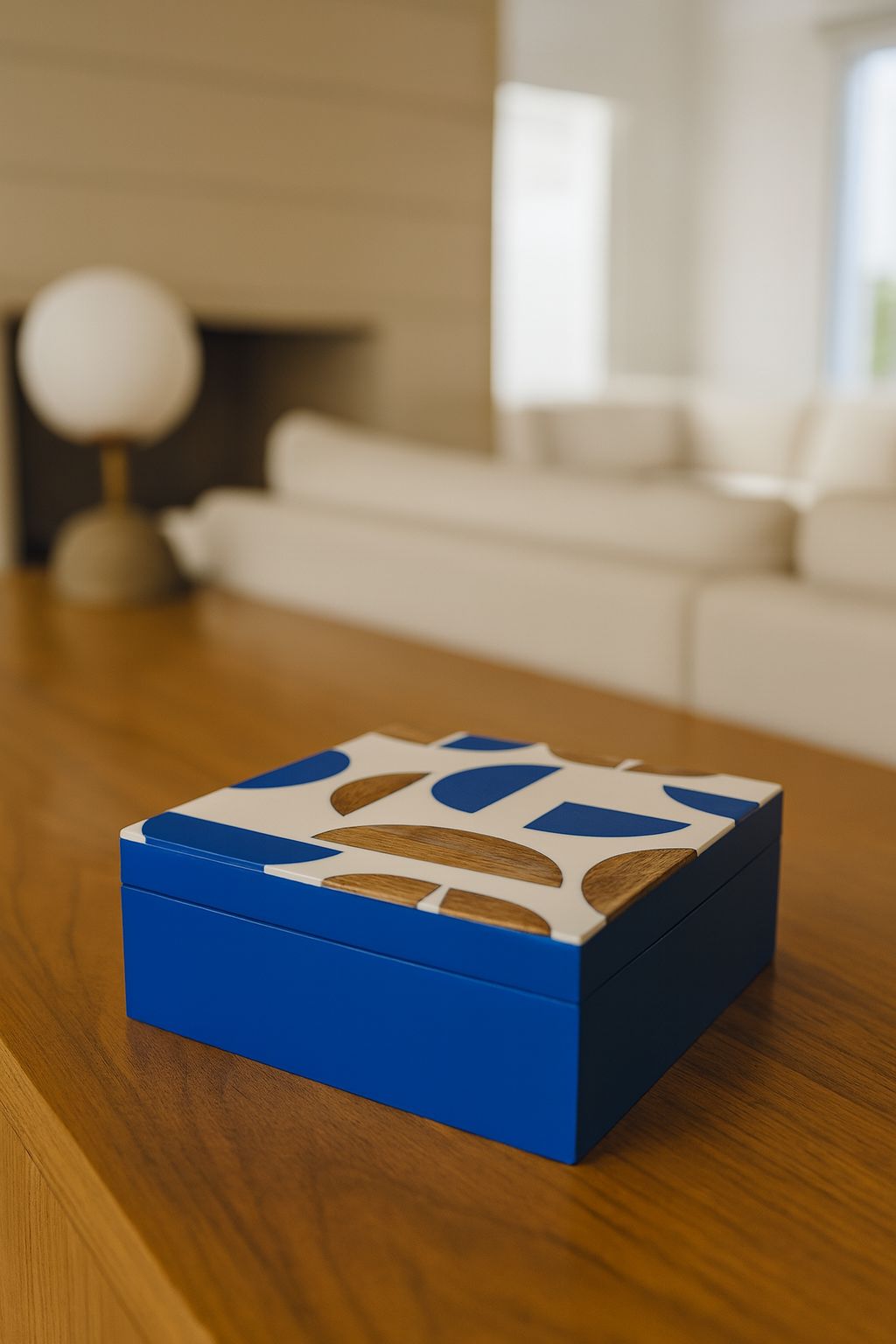 CAIXA DECORATIVA GEOMÉTRICA - 15x15x6,5
