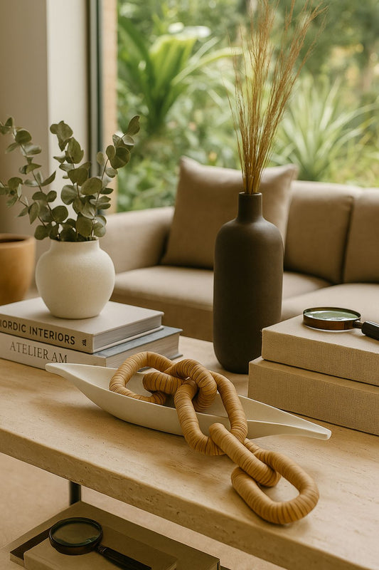 ONDARE COM COLAR EM RATTAN - 57x26