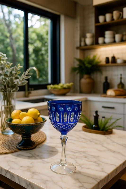 TAÇA VINHO EM CRISTAL ROYAL SAPPHIRE - 20x9