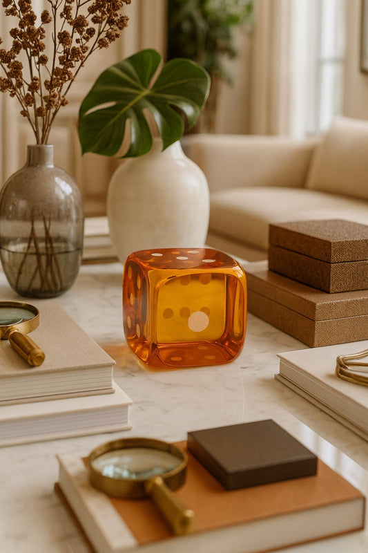 DADO EM CRISTAL FORTUNA - 7x7 cm