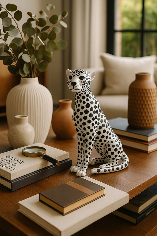 ESCULTURA LEOPARDO - 26,5x17