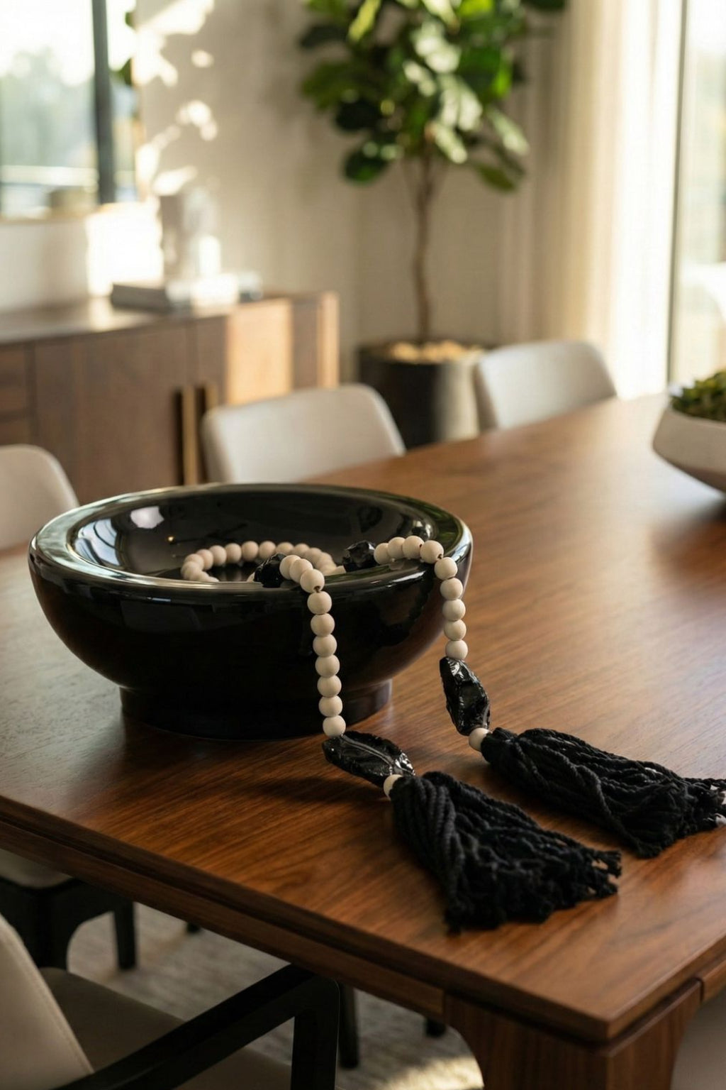 CENTRO DE MESA + COLAR AVALON - 2 peças