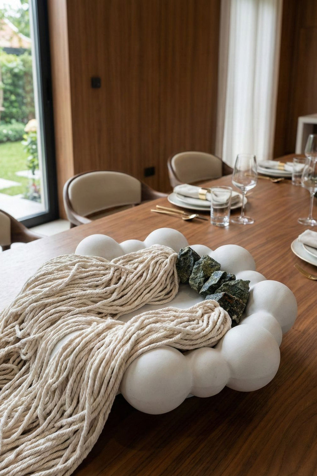 CENTRO DE MESA NUVIA + COLAR - 2 peças