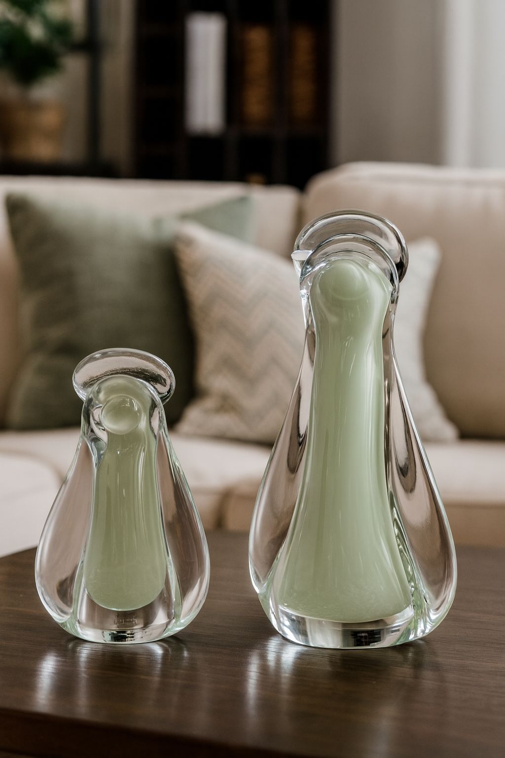 NOSSA SENHORA EM MURANO VERDE