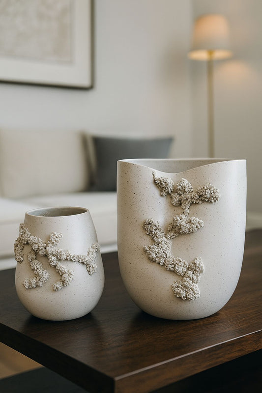 VASOS CORAL - 2 peças