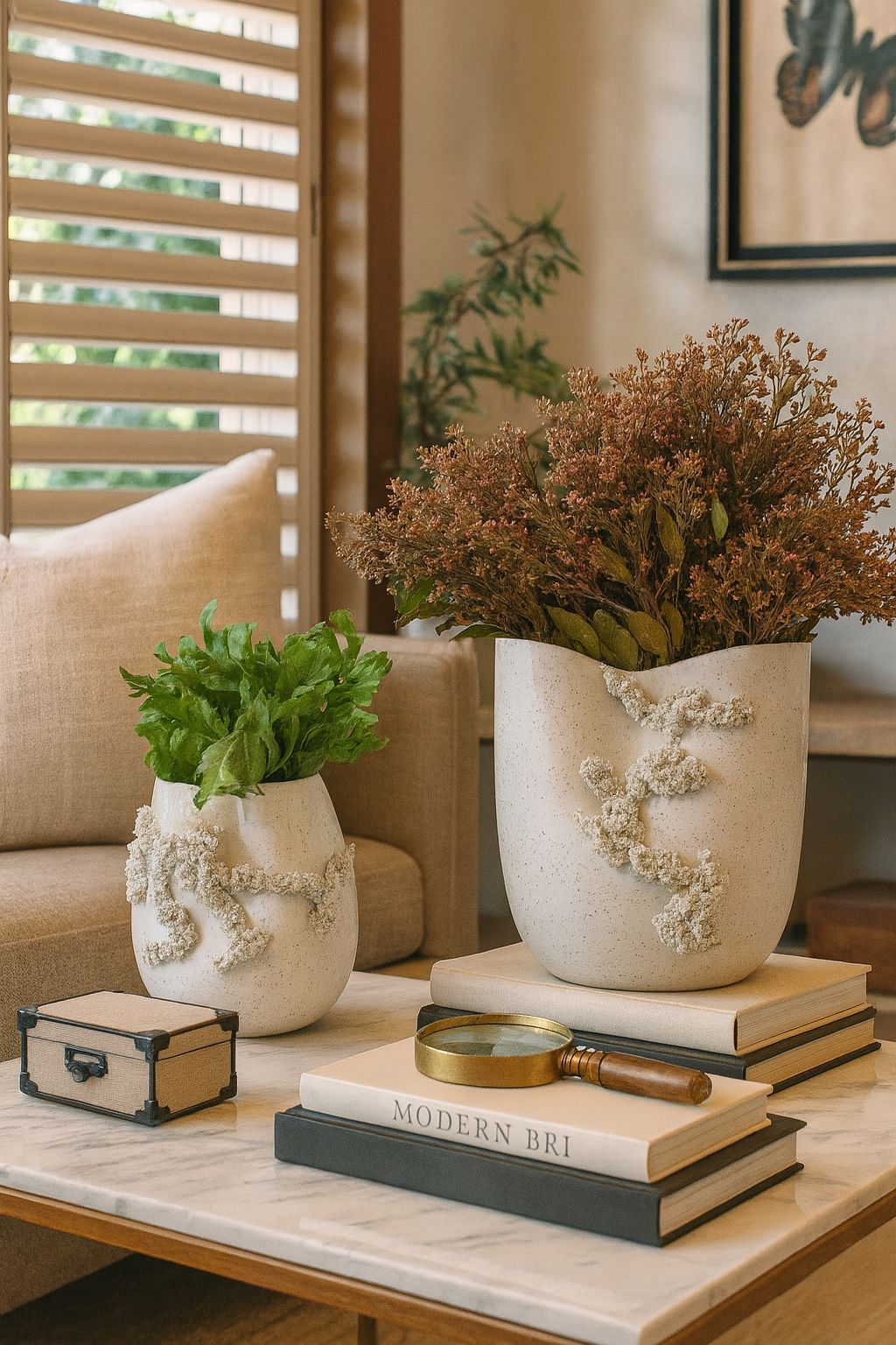 VASOS CORAL - 2 peças