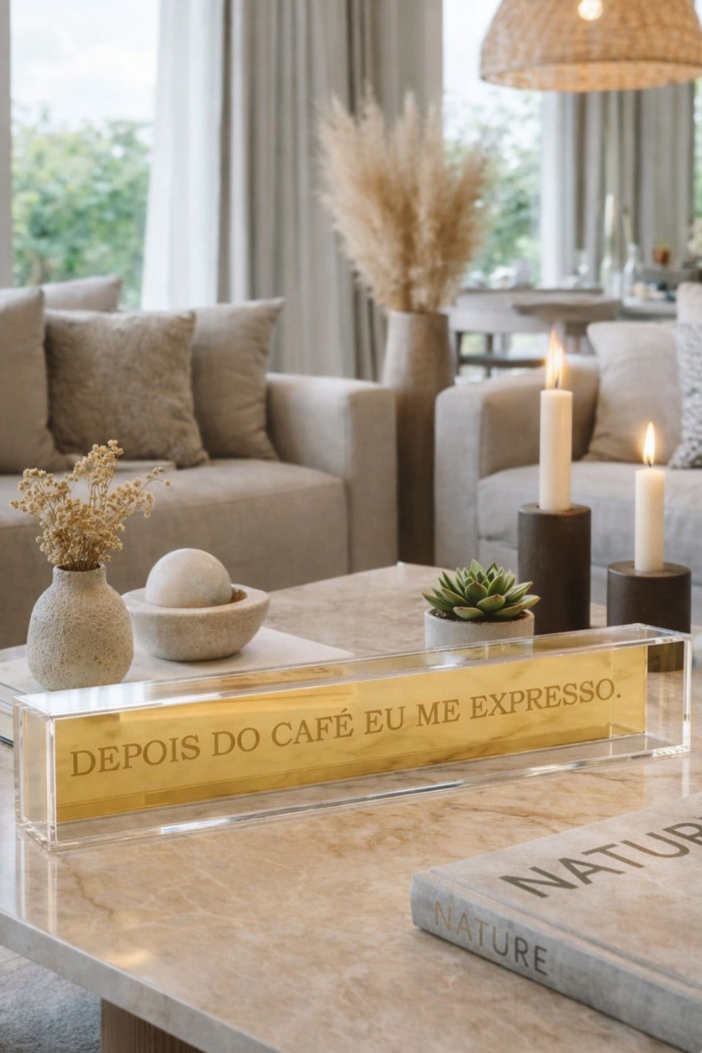 ESCULTURA "DEPOIS DO CAFÉ EU ME EXPRESSO" - 33cm